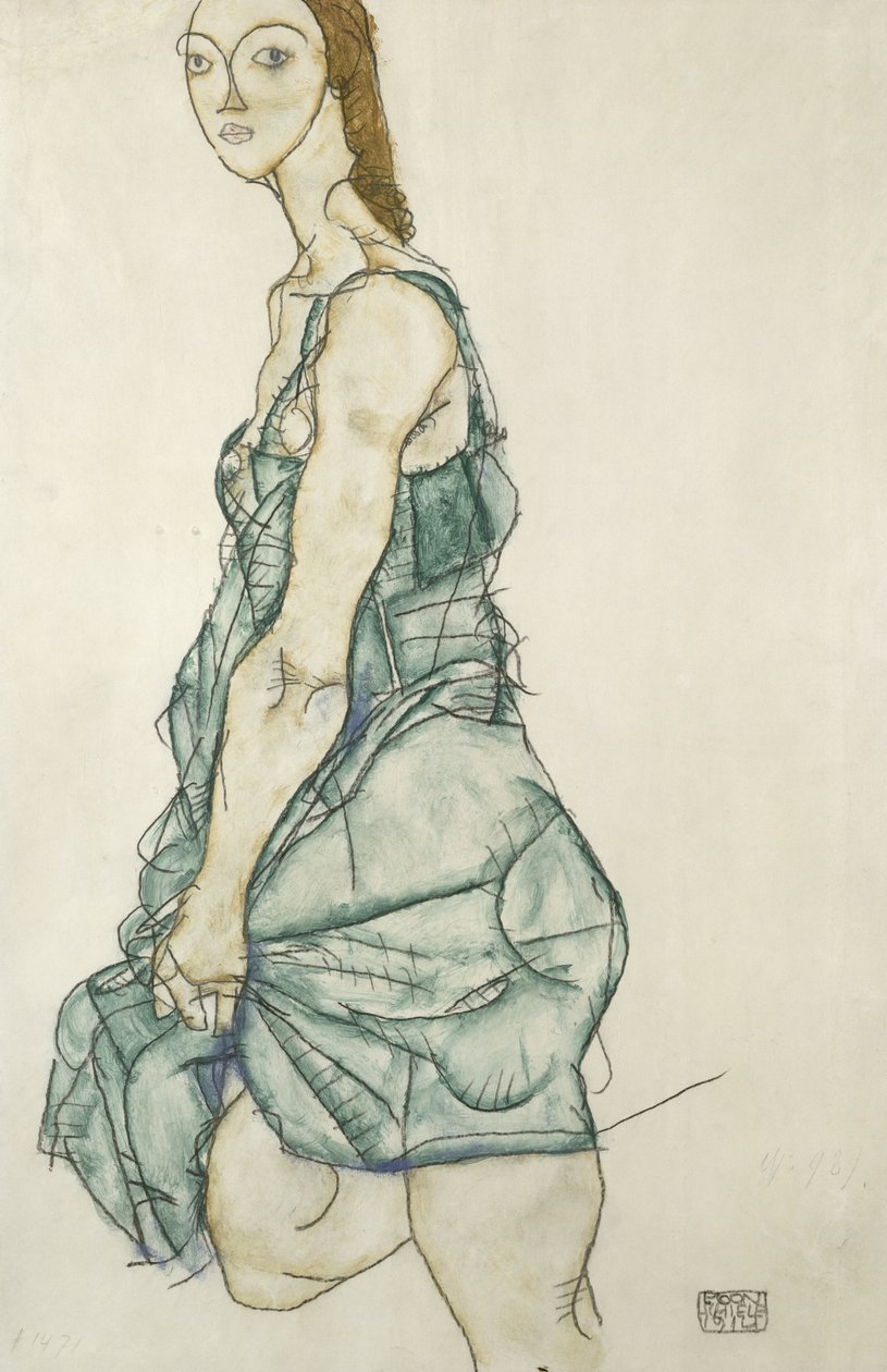 Stående tjej av Egon Schiele