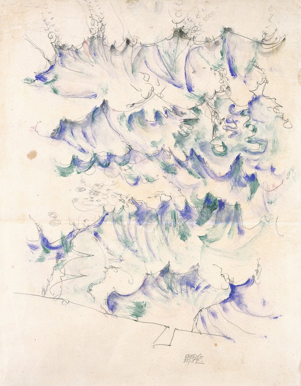 Vågor, 1912 av Egon Schiele