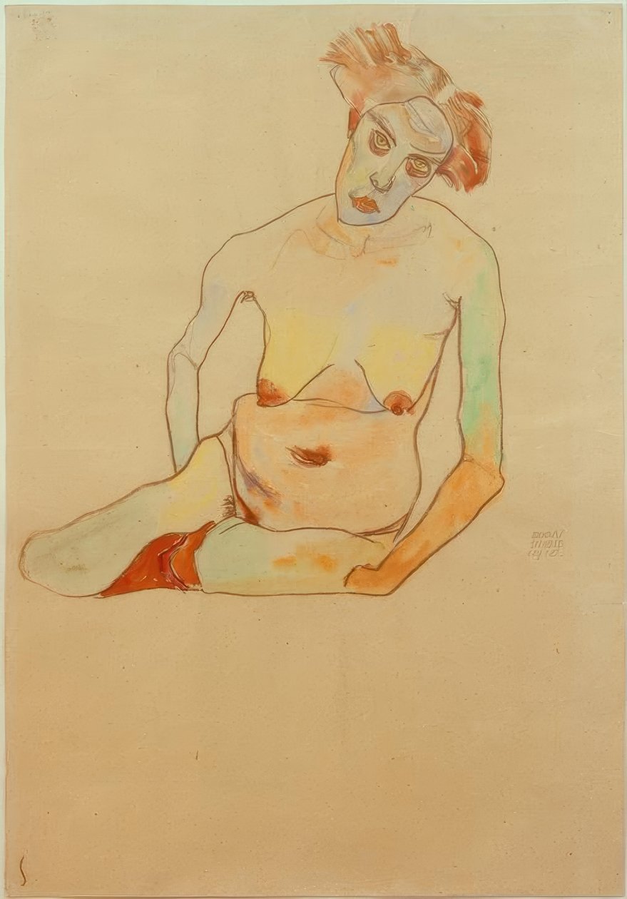 Kvinnlig naken av Egon Schiele