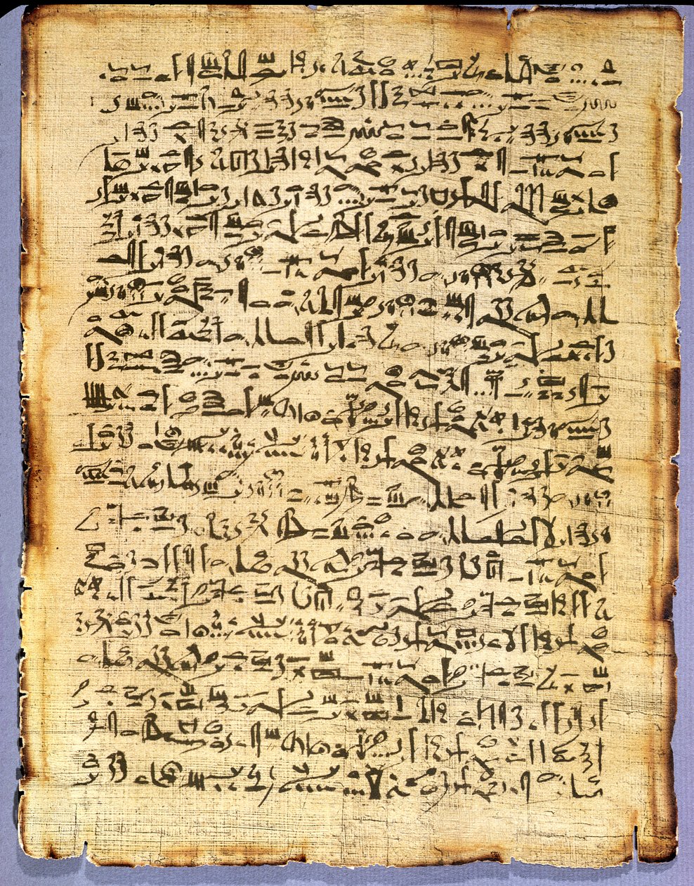 Faksimilkopia av Edwin Smith Medical Papyrus, original från c.1600-1500 f.Kr. (papyrus) av Egyptian