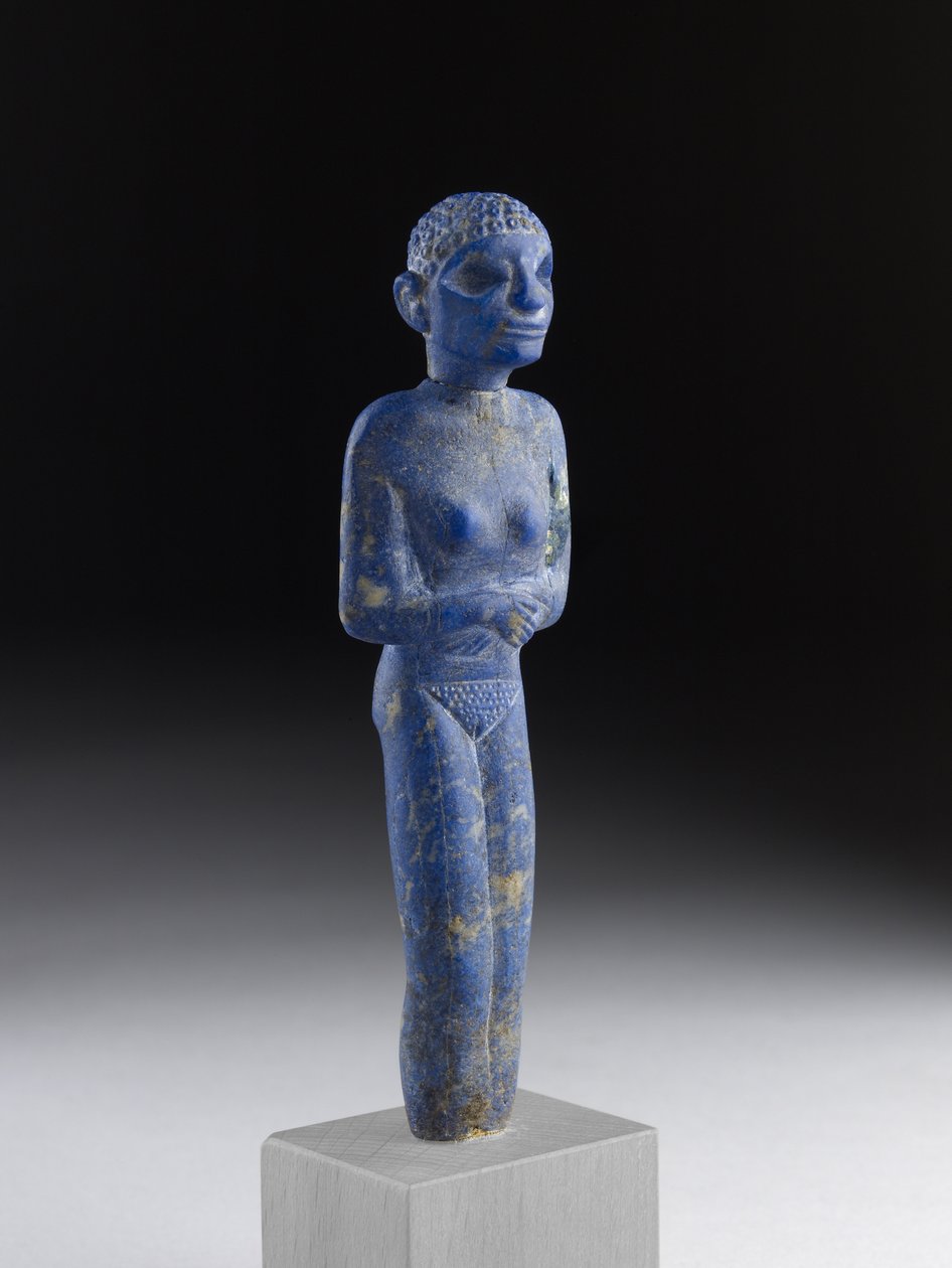 Figur av en kvinna, tidig dynastisk period (lapis lazuli) av Egyptian