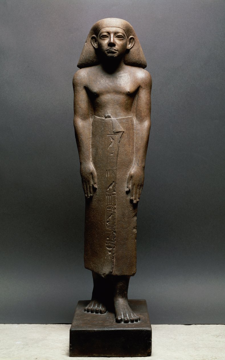 Statyett av Amenemhatankh, arbetare i Crocodilopolis (Fayum) från Amenemhat III:s regeringstid, Mittens rike, ca 1843-1798 f.Kr. (kvartsit). av Egyptian 12th Dynasty