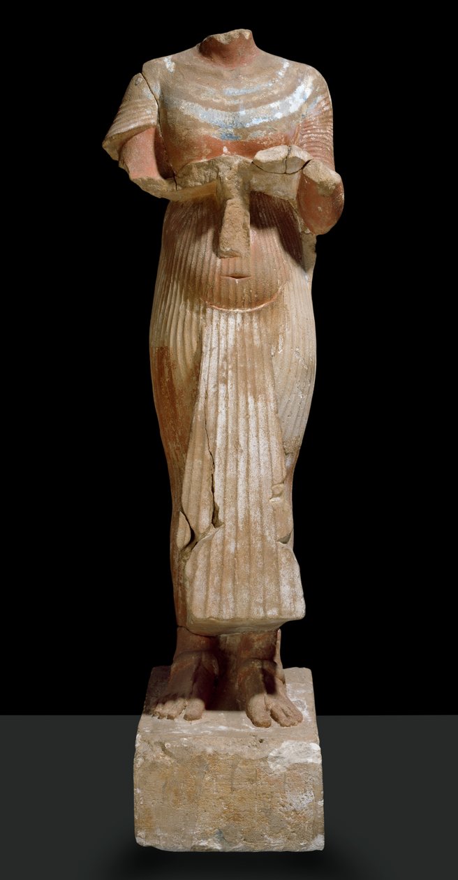Staty av Akhenaten, vy av framsidan av Egyptian 18th Dynasty