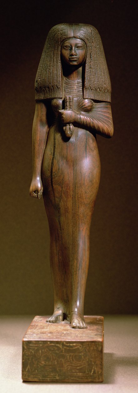 Statyett av Tuya, överhuvud för Mins harem, Nya riket (trä) av Egyptian 18th Dynasty