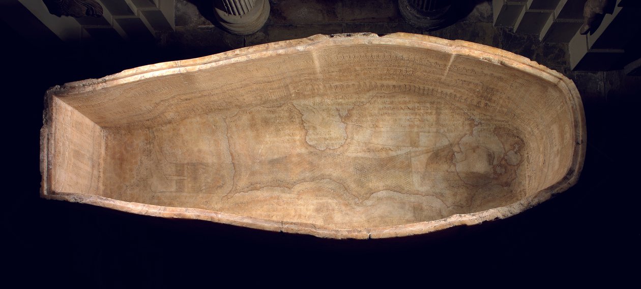 Seti I:s sarkofag, ca 1279 f.Kr. alabaster av Egyptian 19th Dynasty