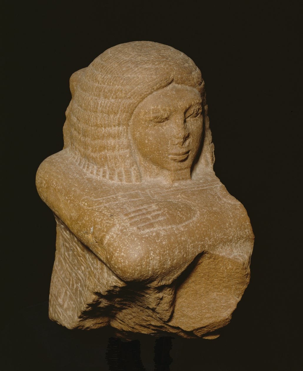 Blockstaty av en tjänsteman, New Kingdom, 1279-1213 f.Kr. (kvartsit) av Egyptian 19th Dynasty