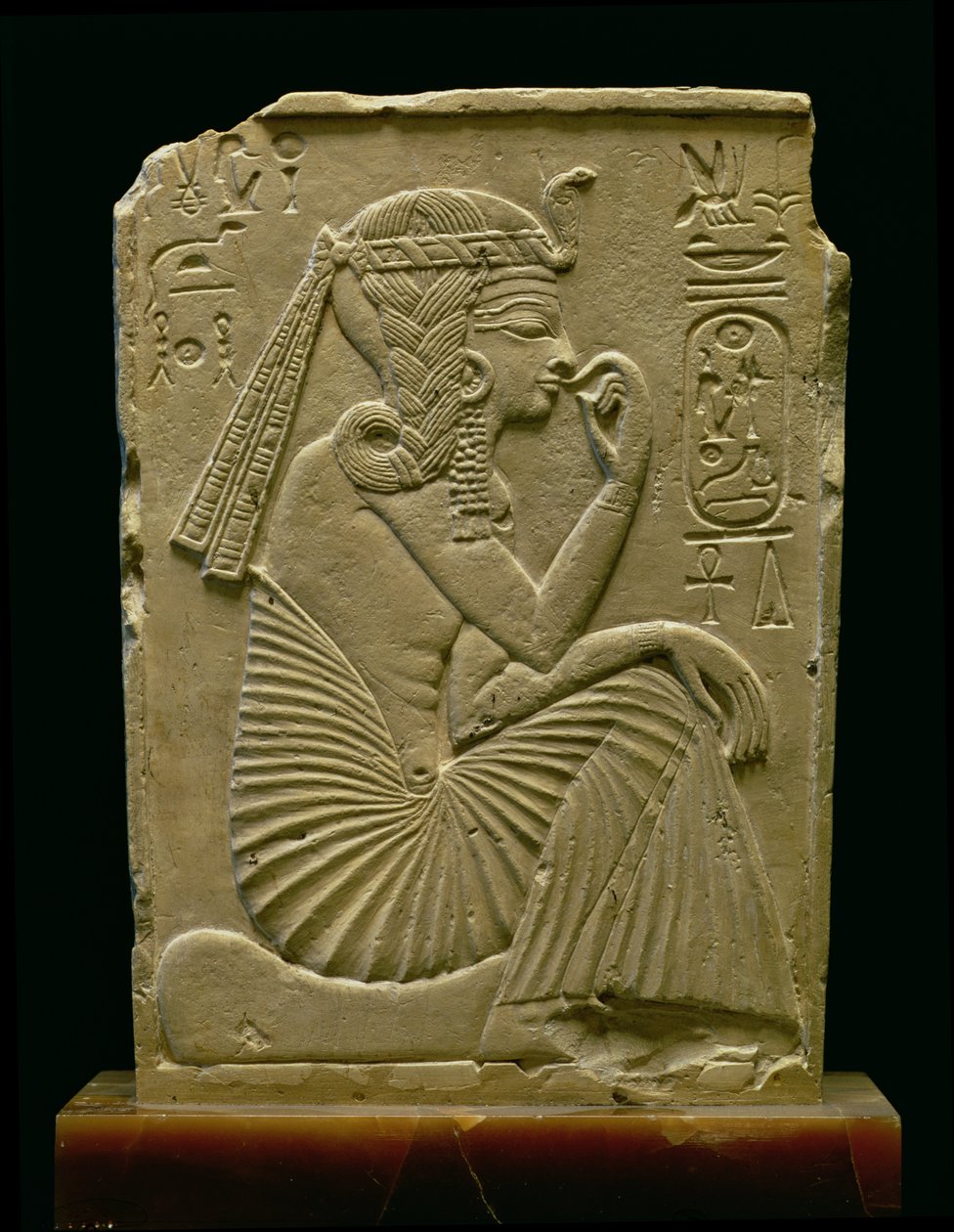 Ramses II (1279-1213 f.Kr.) som barn, Nya kungariket (kalksten) av Egyptian 19th Dynasty