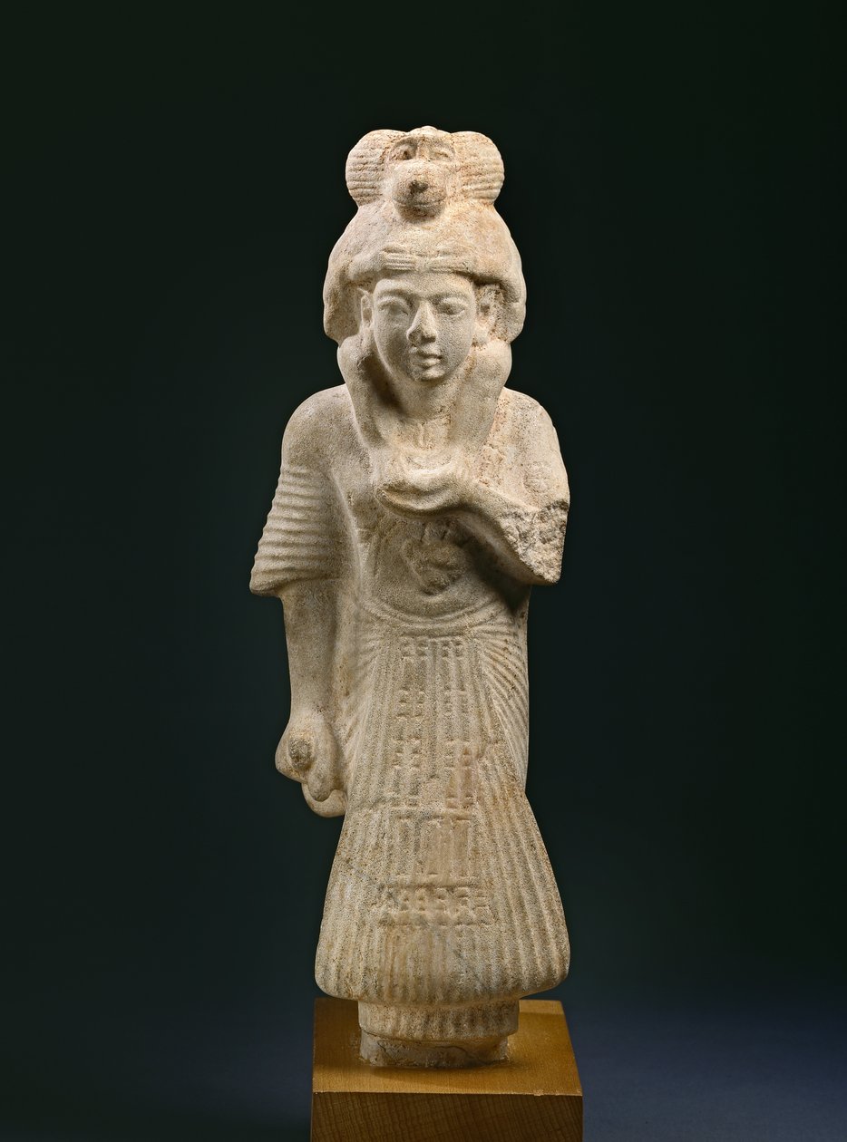 Skrivare och präst av Thoth bär en babian, från Ashmunein (gamla Hermopolis) Nya kungariket, XIX dynastin (1307-1196 f.Kr.) (kalksten) av Egyptian 19th Dynasty