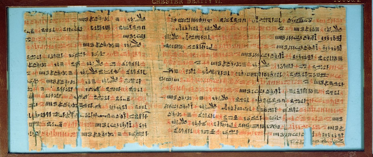 Chester Beatty Medical Papyrus, Nya riket, ca 1200 f.Kr. (papyrus) av Egyptian 19th Dynasty