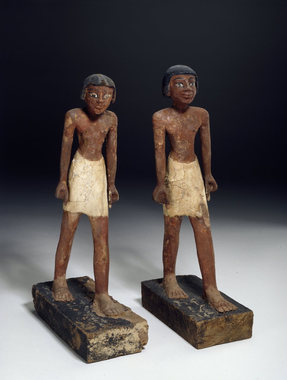 Statyetter trä, gesso & färg av Egyptian 6th Dynasty