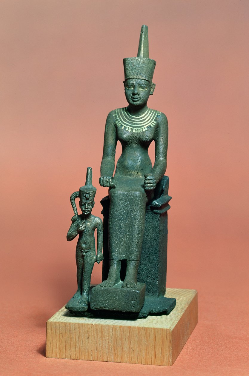 Statyetter av Isis och Horus (brons) av Egyptian