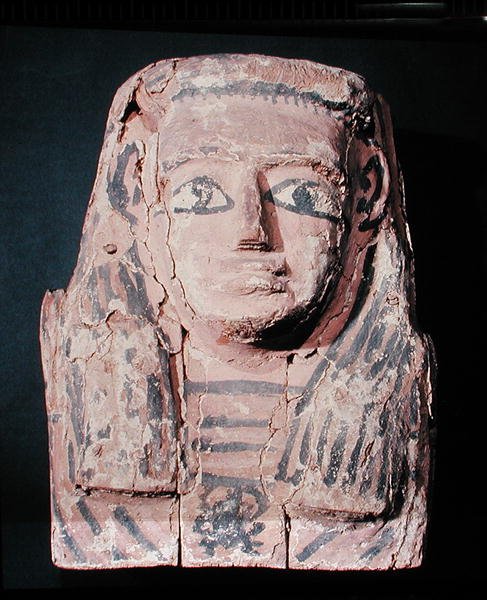 Sarkofag (målat palmträ) av Egyptian