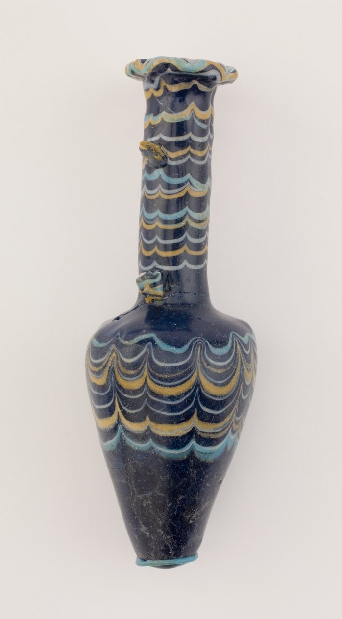 Flaska, Nya kungariket, ca 1425-1362 f.Kr. (glas) av Egyptian 18th Dynasty