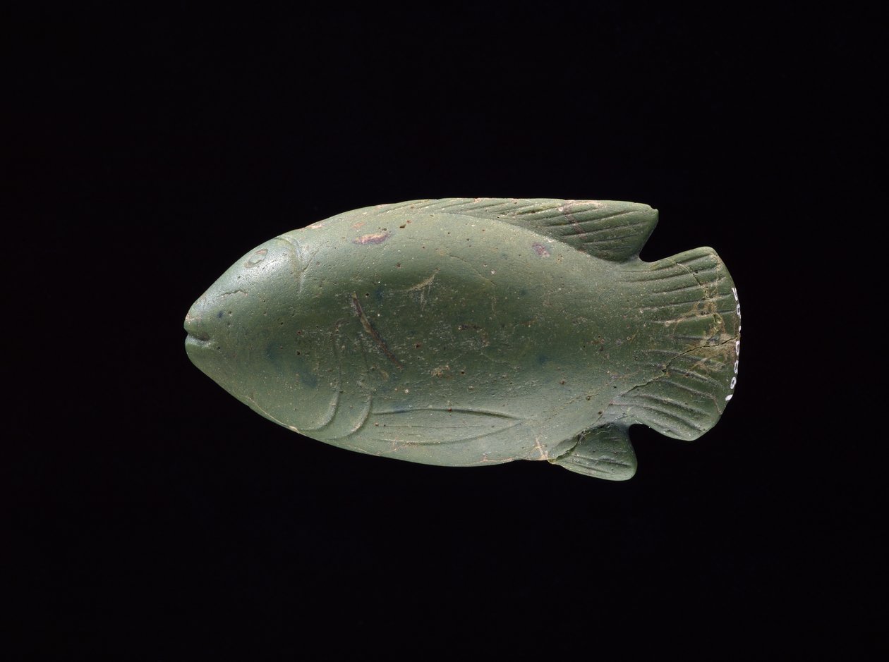 Fiskformad skål (glas) av Egyptian 18th Dynasty