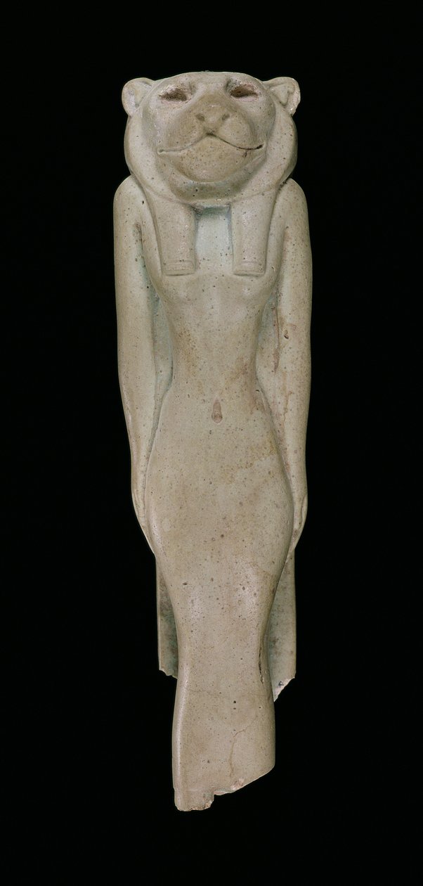 Gudinnan Sakhmet (fajans) av Egyptian 18th Dynasty