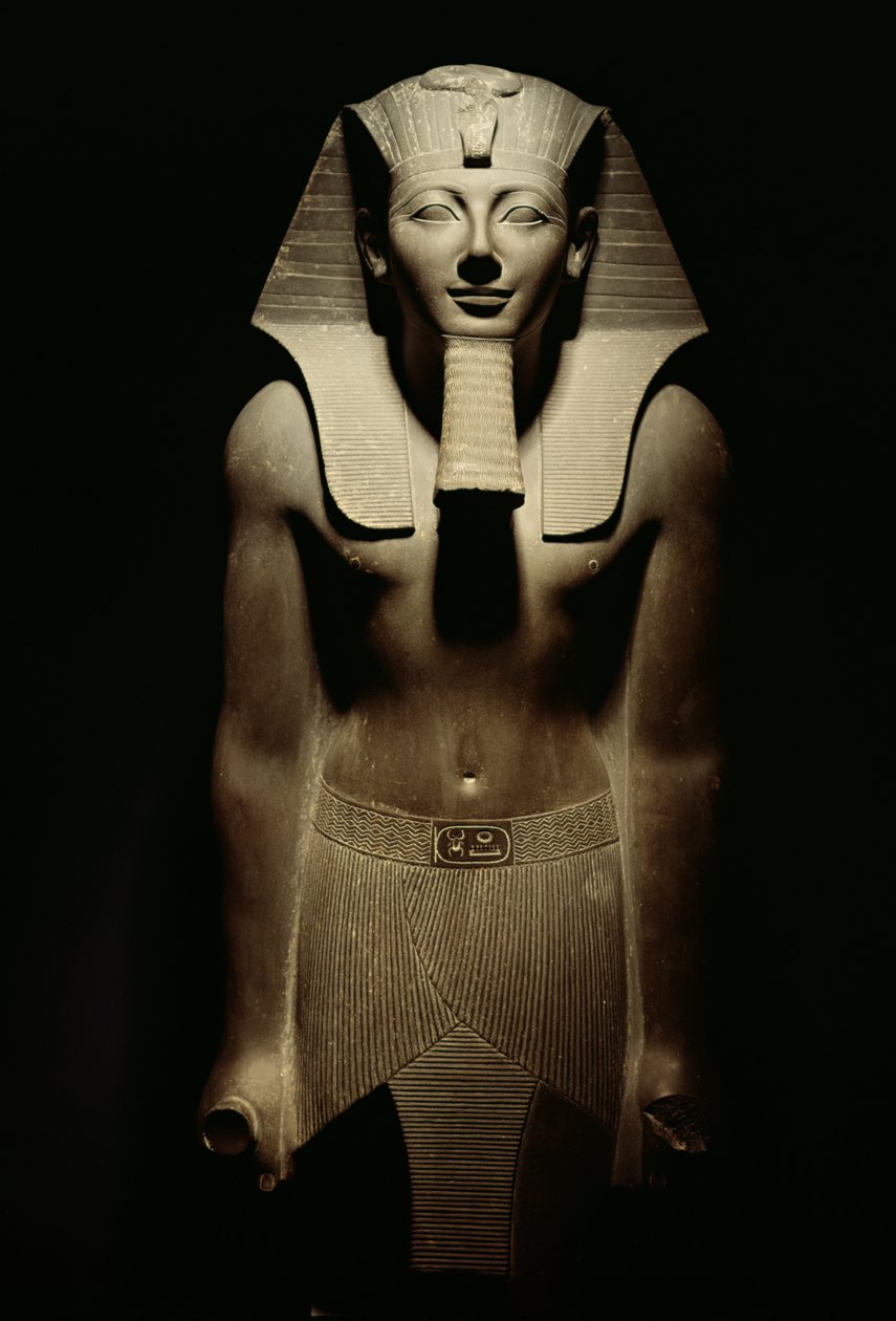 Tuthmosis III (ca 1490-39 f.Kr.) (basalt) av Egyptian 18th Dynasty