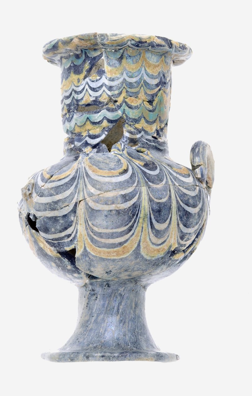 Vas, ca 1390-1353 f.Kr. (glas) av Egyptian 18th Dynasty