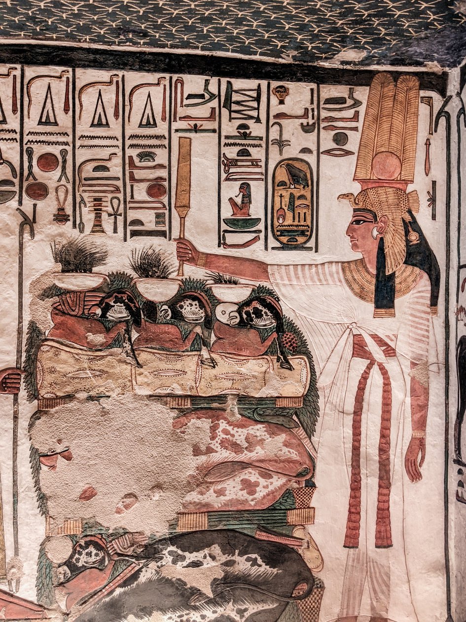 Nefertari efterlivsoffer (väggmålning) av Egyptian 19th Dynasty