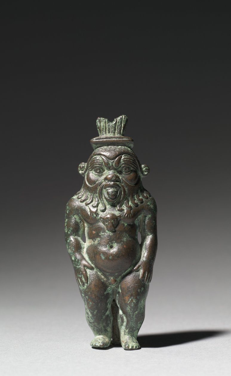 Statyett av Bes, 525-30 f.Kr av Egyptian 27th Dynasty