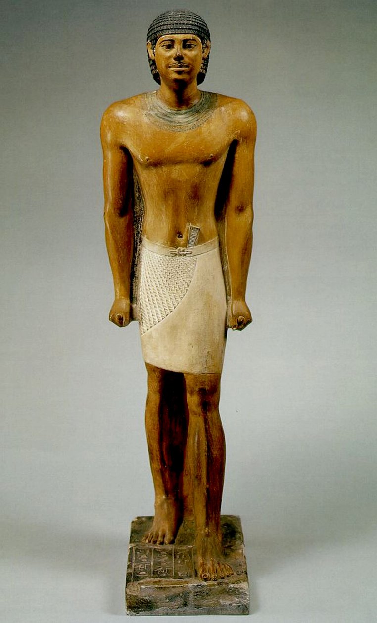 Atjema Standing (målad kalksten) av Egyptian 6th Dynasty