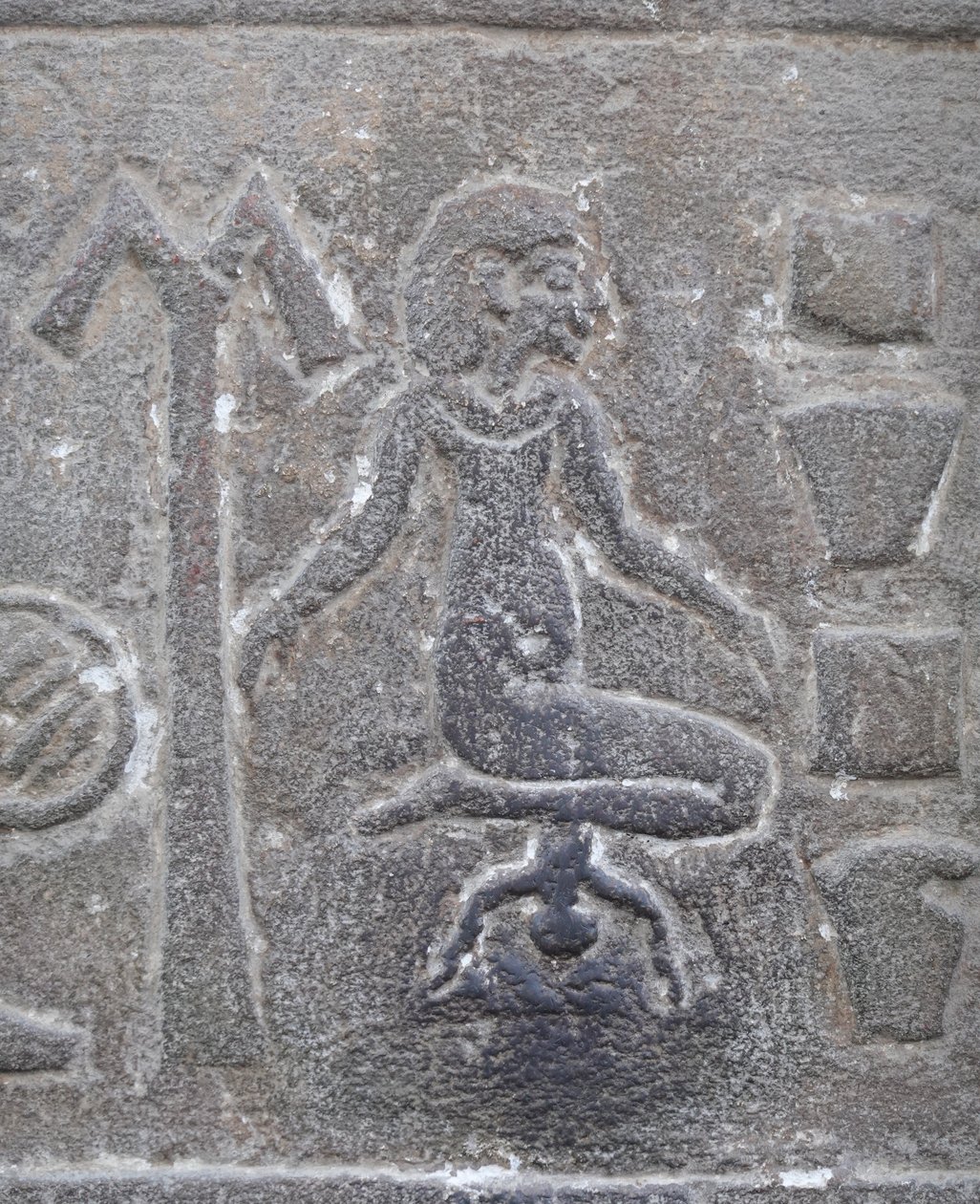 Kvinna som föder barn, Kom Ombo-templet (relief) av Egyptian Egyptian