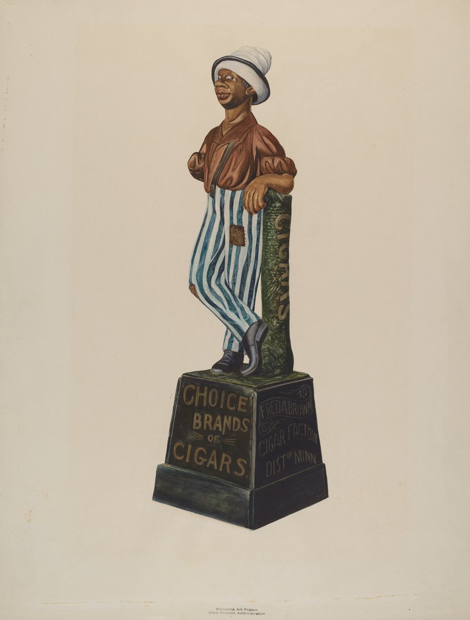 Cigarraffärsfigur av Einar Heiberg