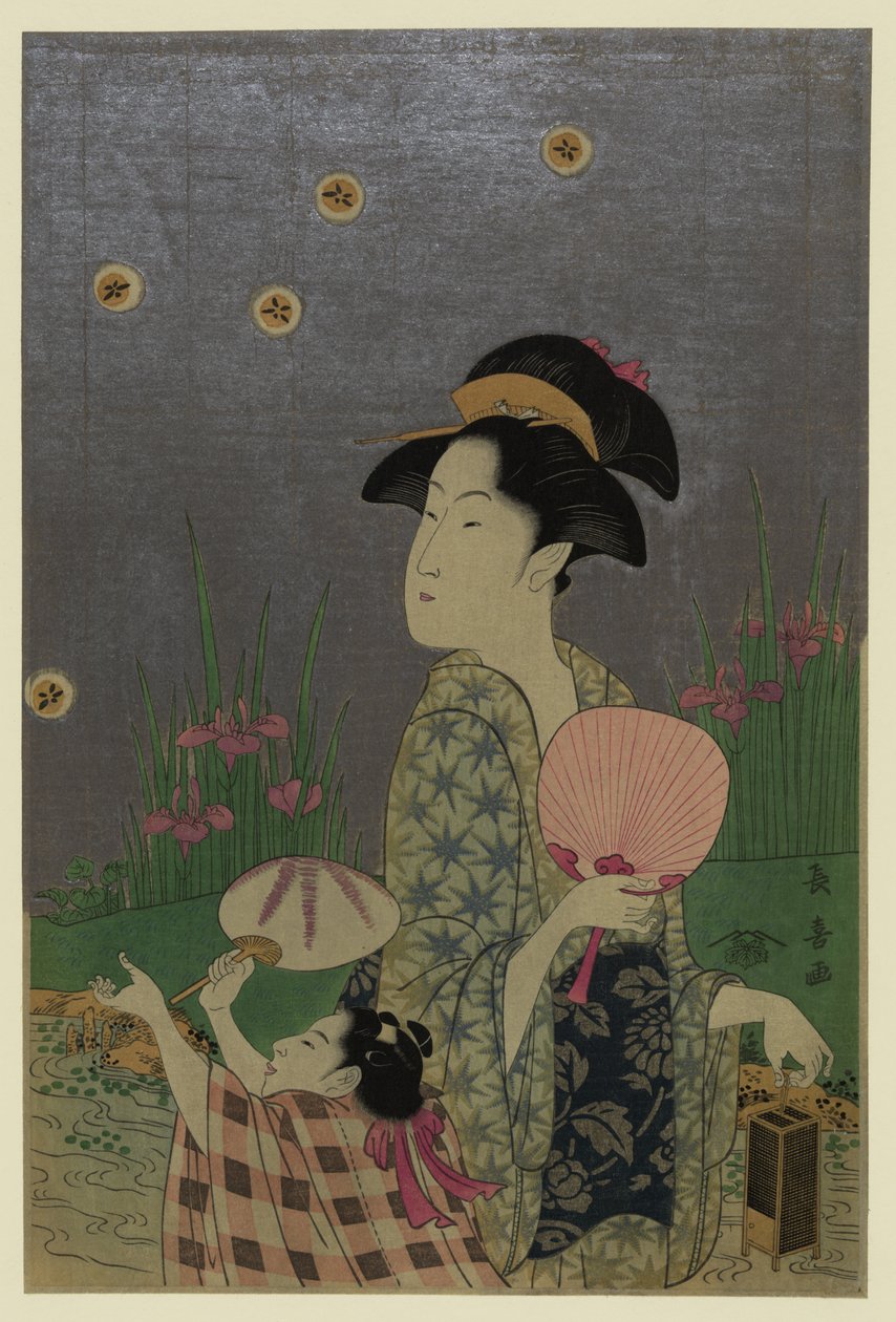 Hotarugari av Eishōsai Chōki