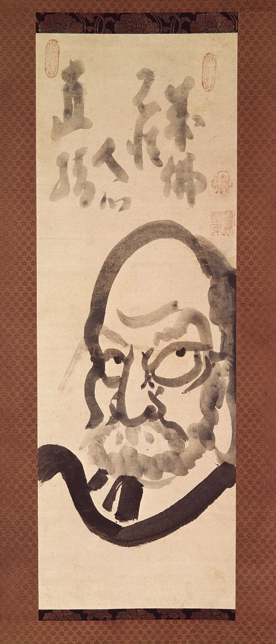 Daruma (bläck på papper) av Ekaku Hakuin