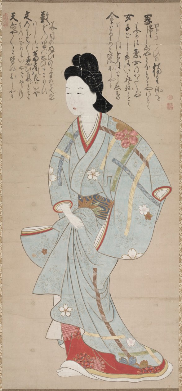 Figur av en kvinna, 1700-talet. av Ekaku Hakuin