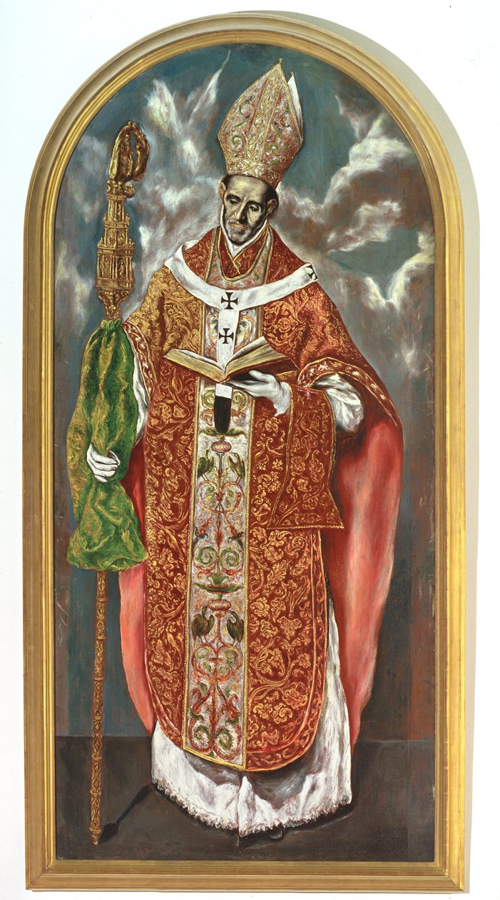Saint Ildefonsus, en kopia av originalet i Escorial av El Greco