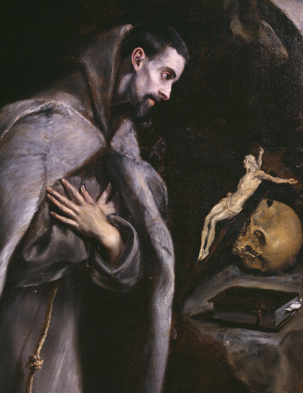 Den helige Franciskus mediterar, ca 1586-92 av El Greco