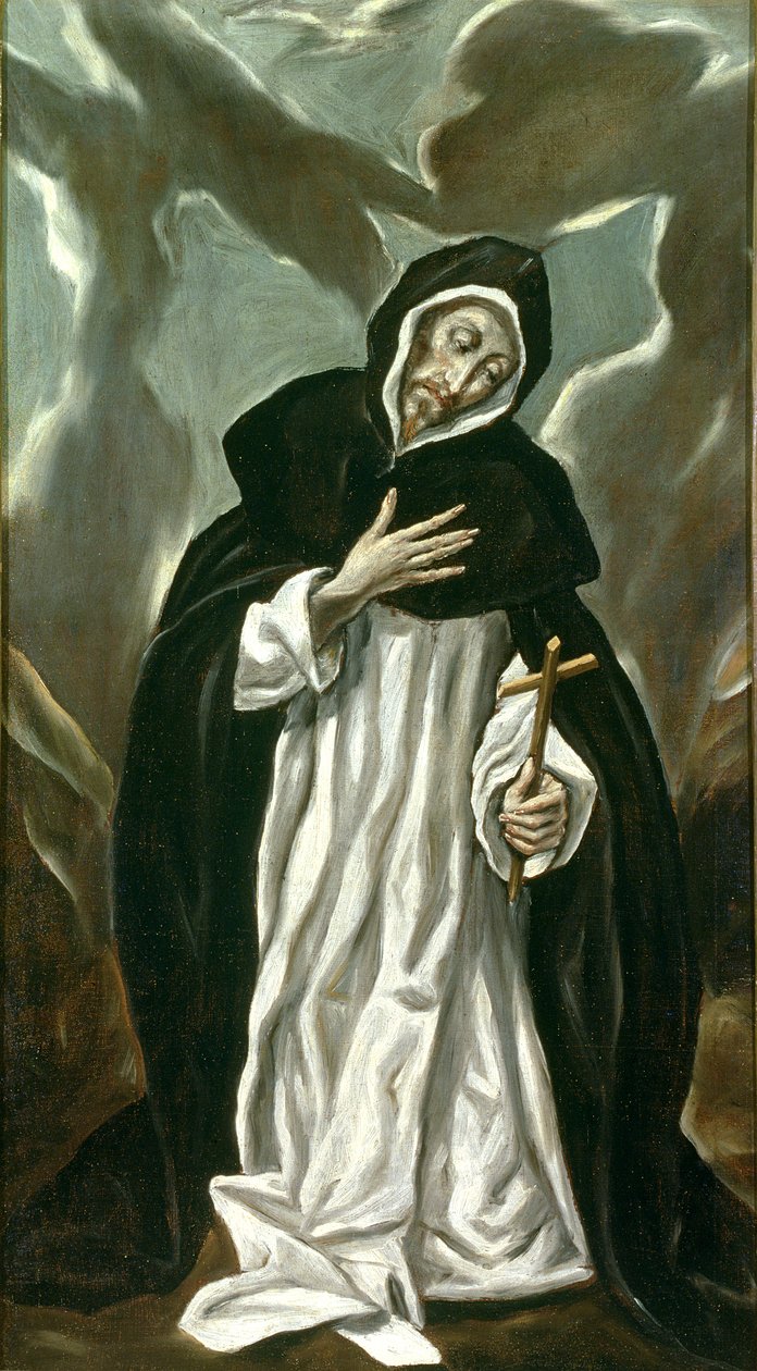 Den helige Dominikus av Guzman (ca 1170-1221) av El Greco