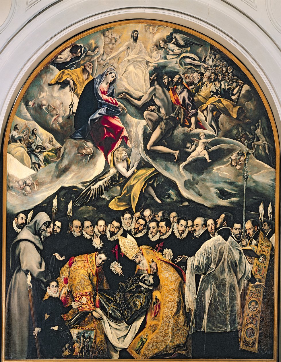 Begravningen av greve Orgaz, från en legend från 1323, 1586-88 av El Greco