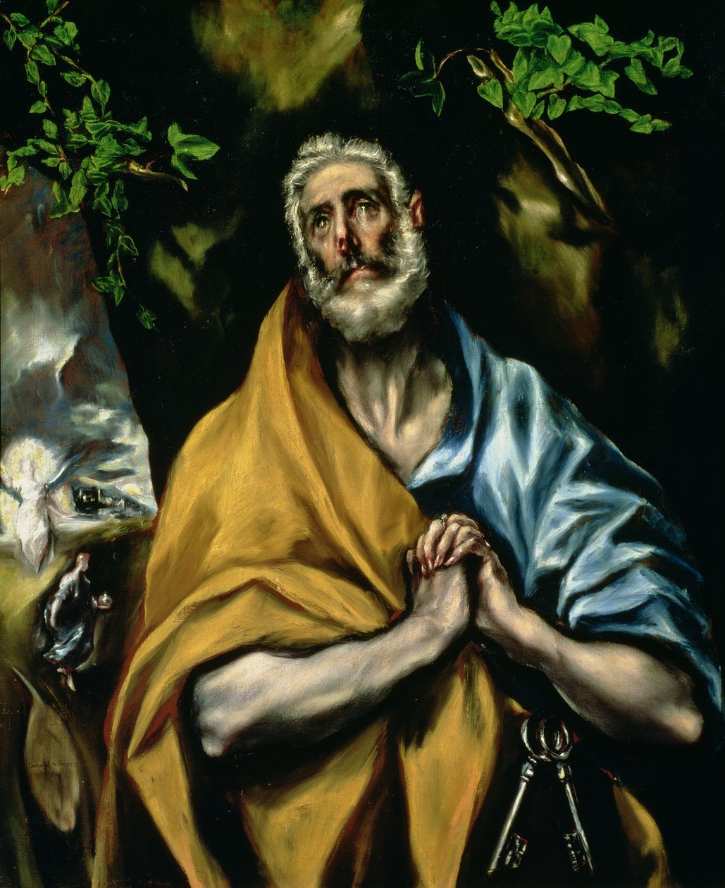 Peters tårar, ca 1605 av El Greco