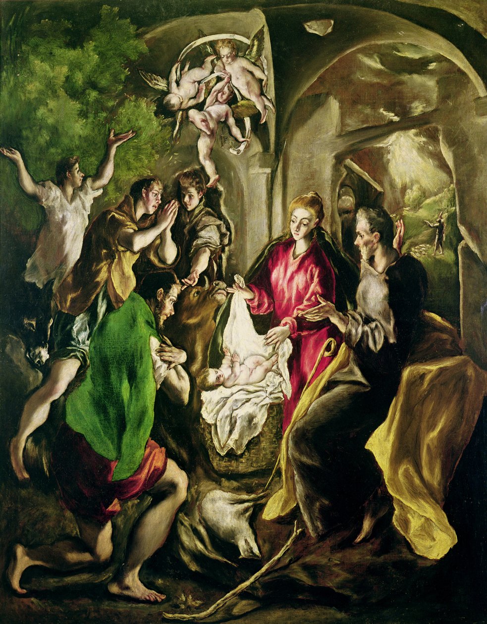 Tillbedjan av herdarna, 1603-05 av El Greco