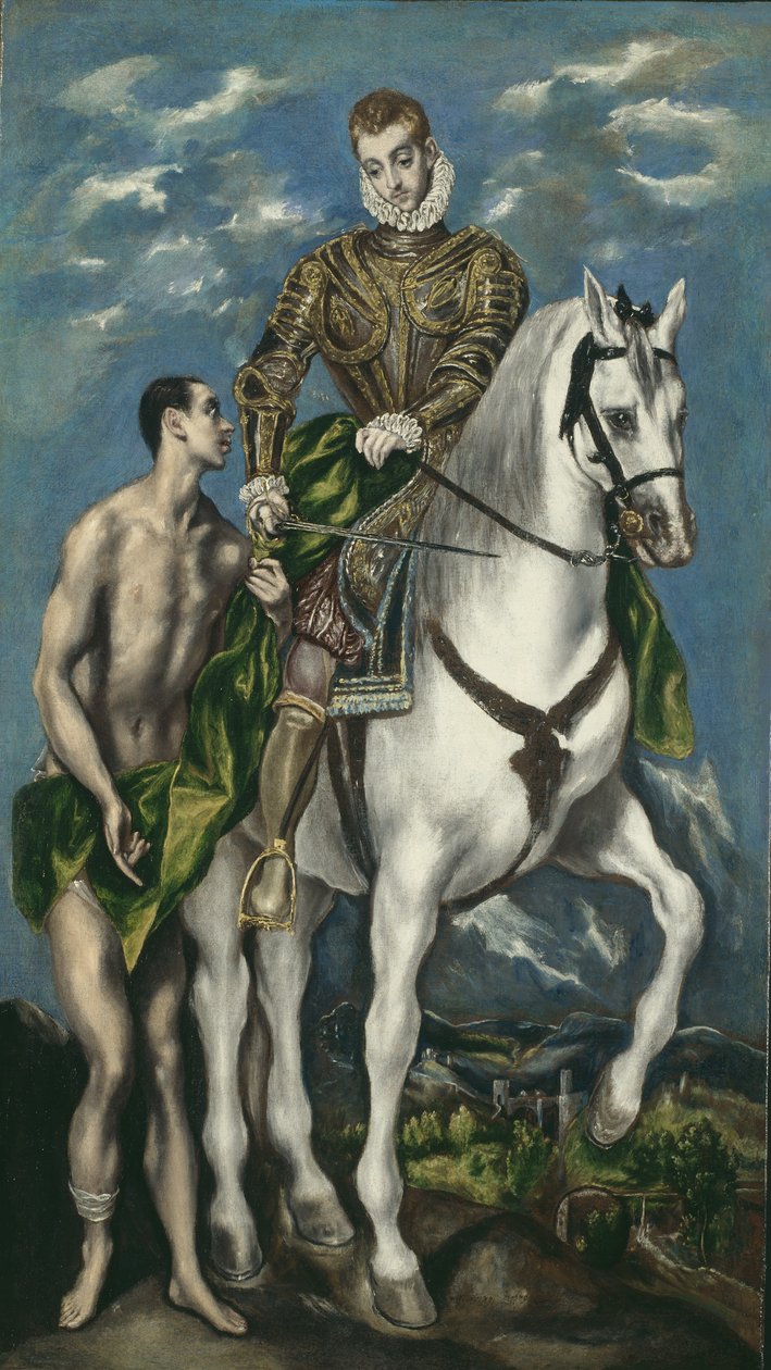 Sankt Martin och tiggaren, 1597-1600 av El Greco