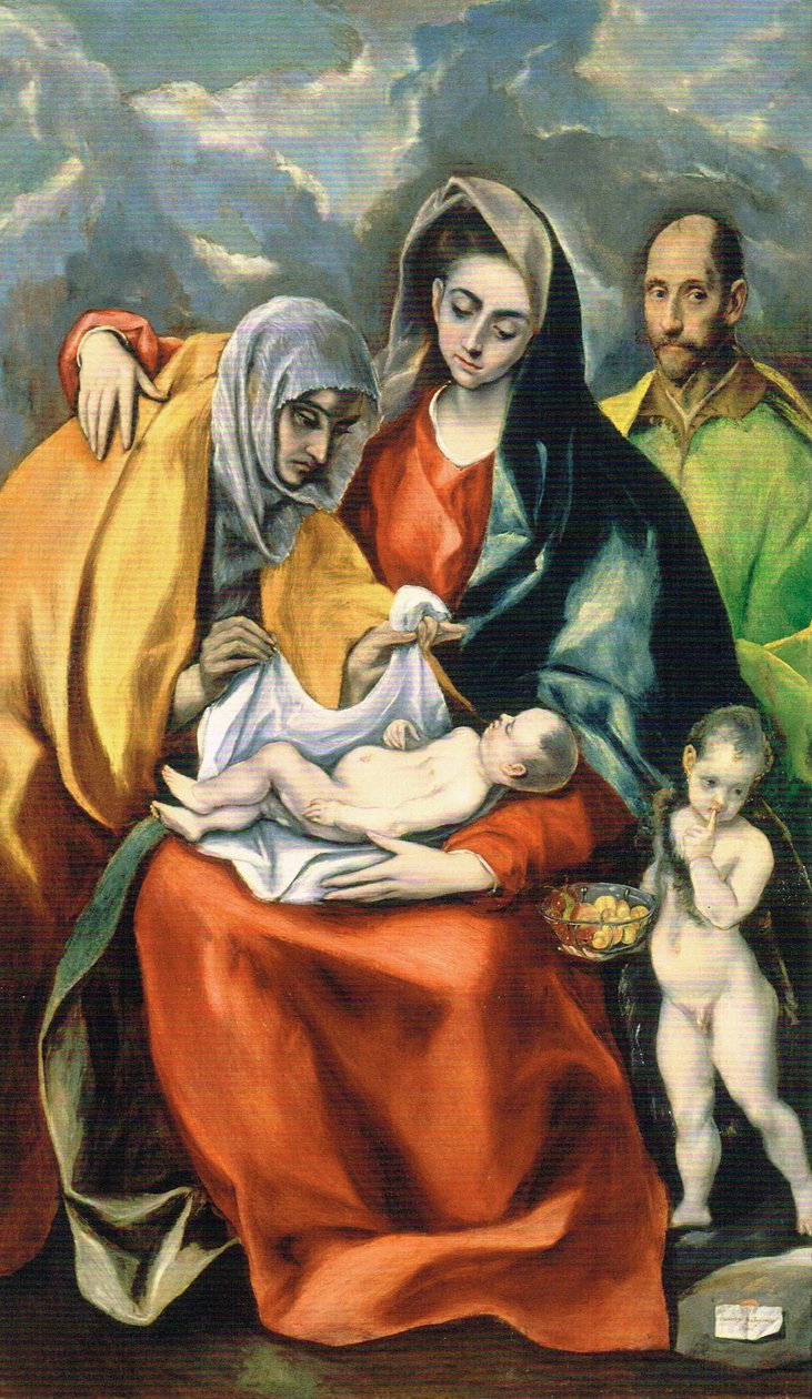 Den heliga familjen av El Greco