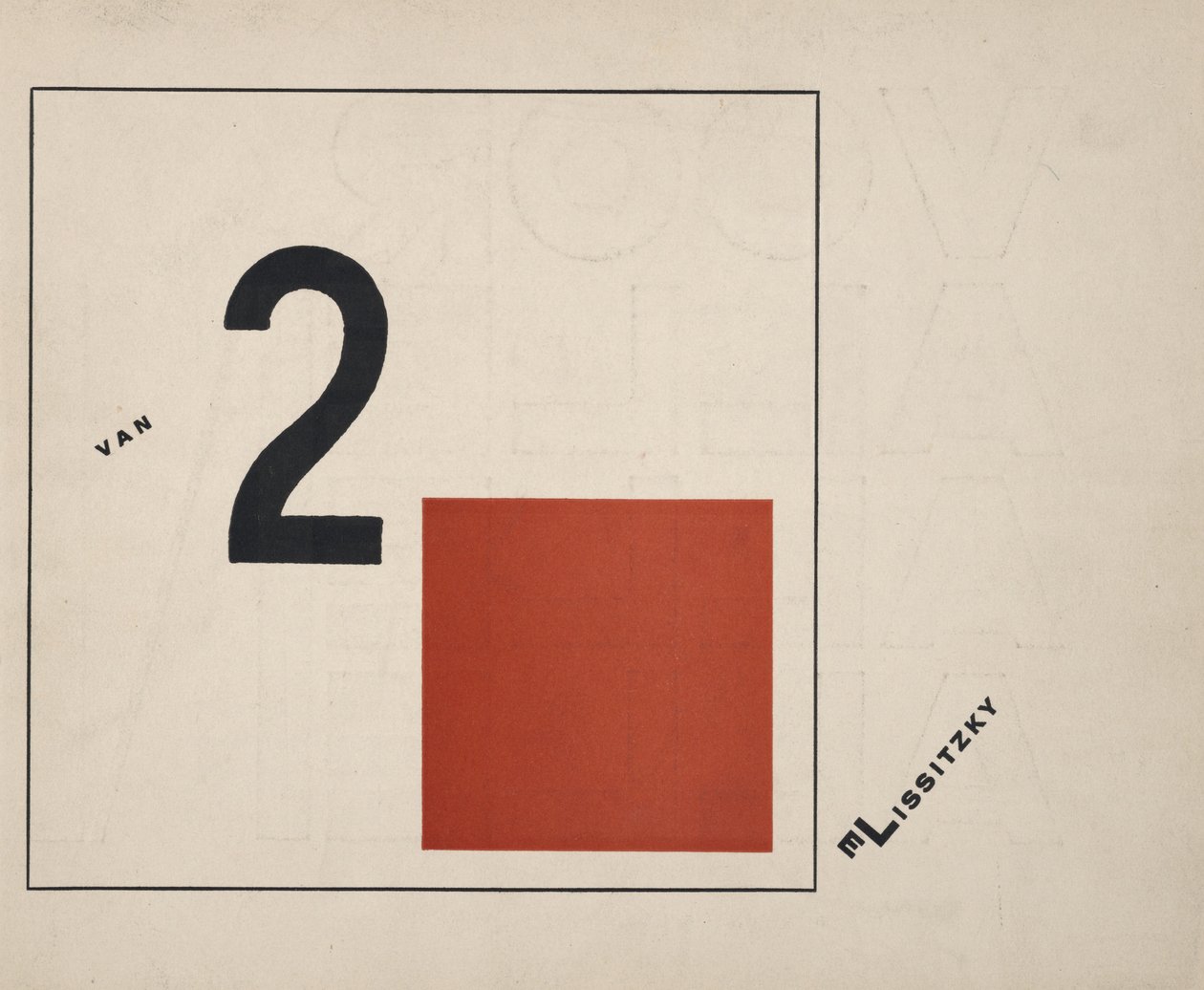 Om två kvadrater, 1922. av Eliezer Markowich Lissitzky