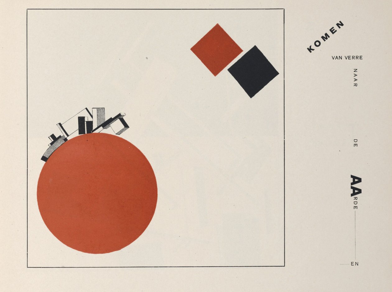 Om två kvadrater, 1922. av Eliezer Markowich Lissitzky