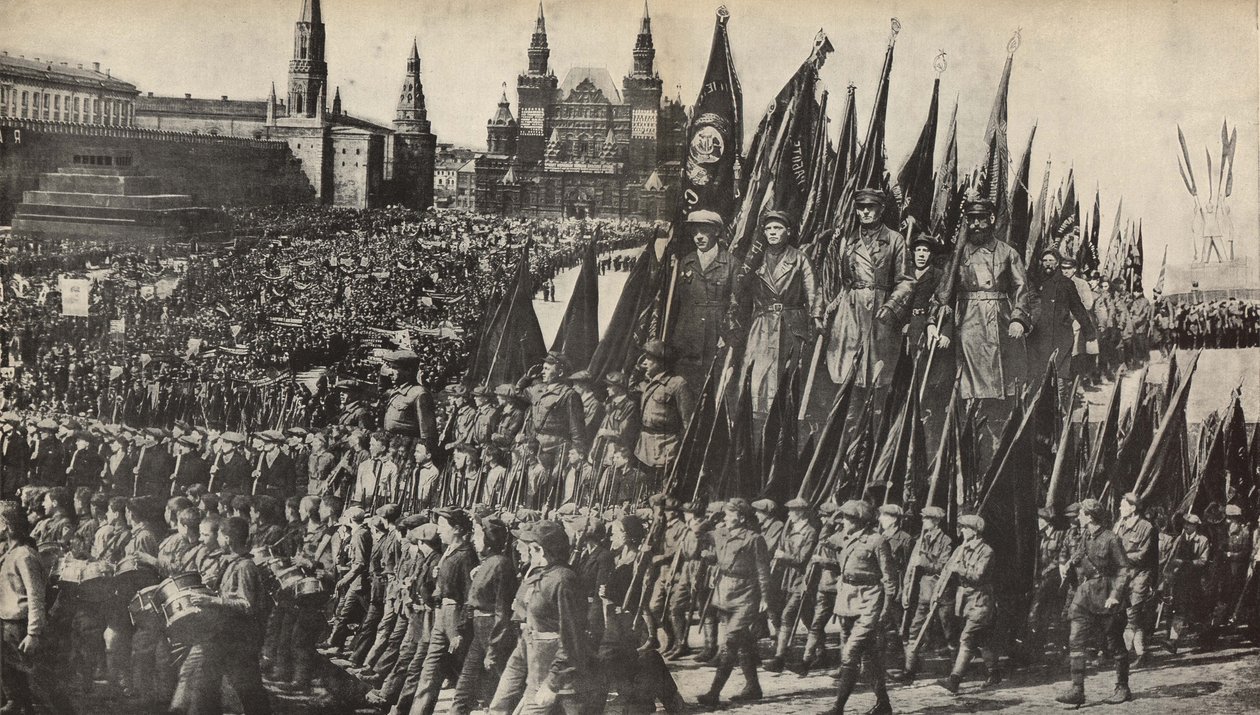 Illustration från USSR Builds Socialism, 1933. av Eliezer Markowich Lissitzky