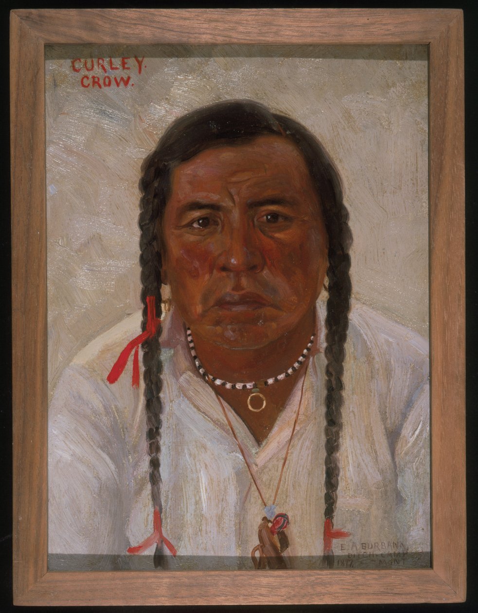 Curley (Ashishishe) 1897 (olja på duk) av Elbridge Ayer Burbank