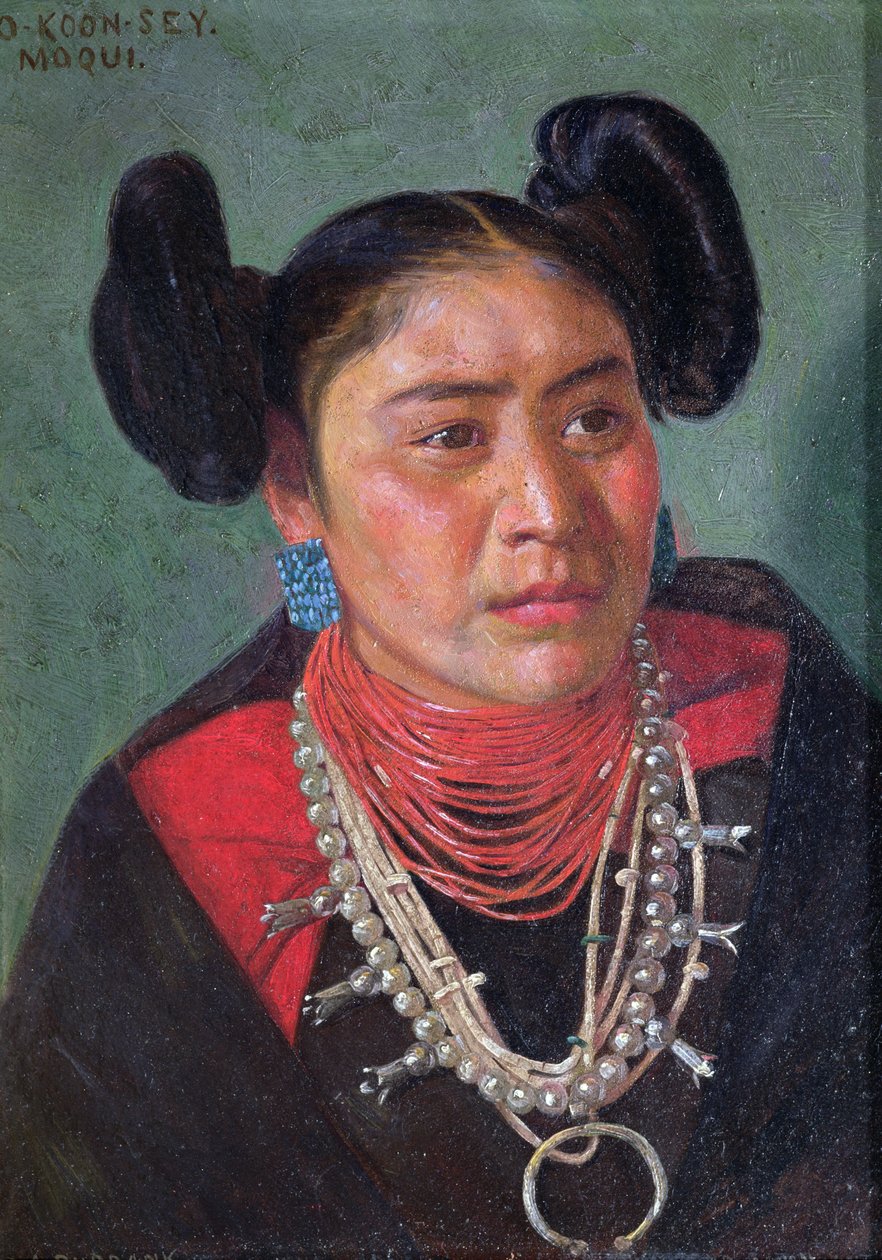 O-koon-sey (olja på träpanel) av Elbridge Ayer Burbank