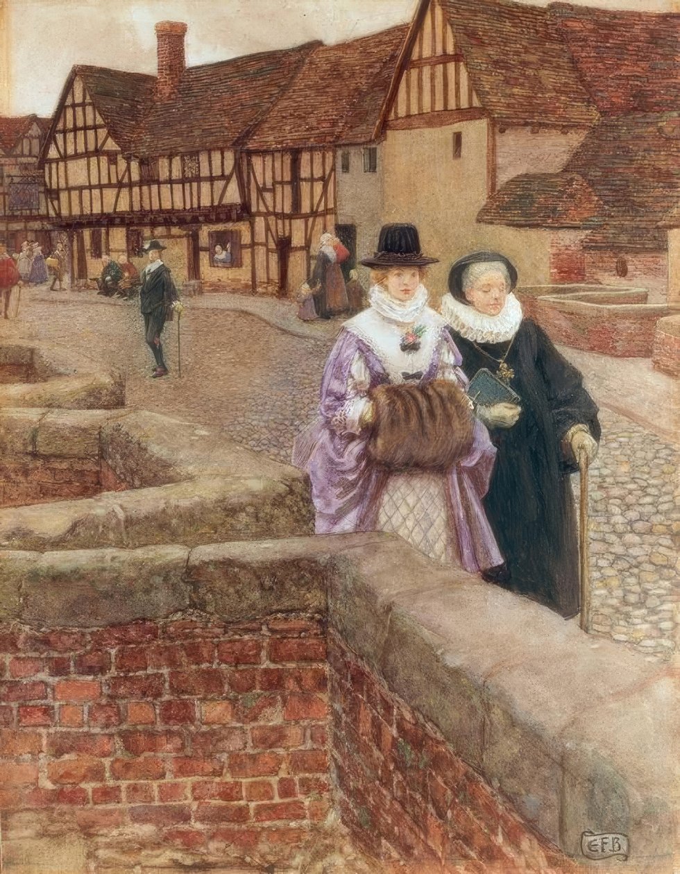 Jag såg henne bara gå förbi / Och ändå älskar jag henne tills jag dör av Eleanor Fortescue Brickdale