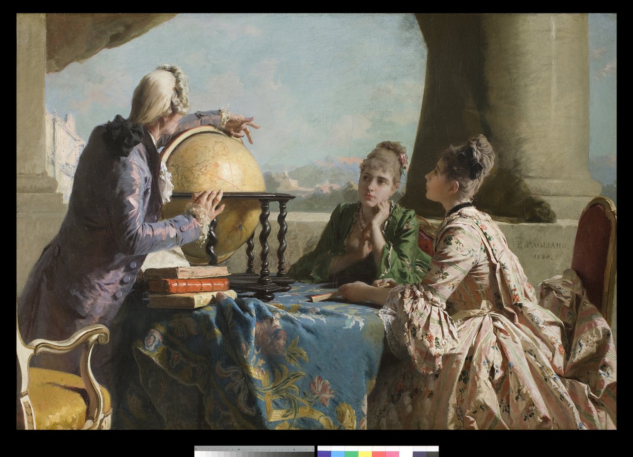 Geografilektionen, 1880 av Eleuterio Pagliano
