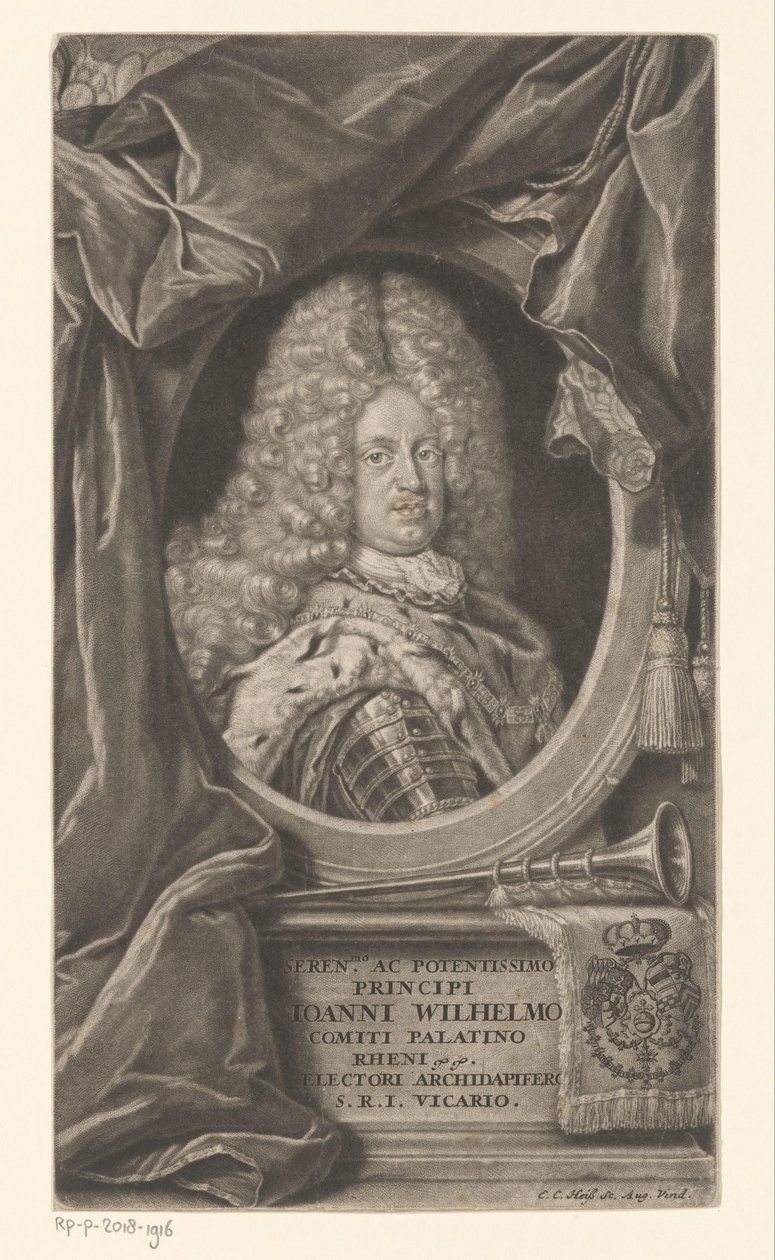 Porträtt av Johann Wilhelm av Elias Christopf Heiss