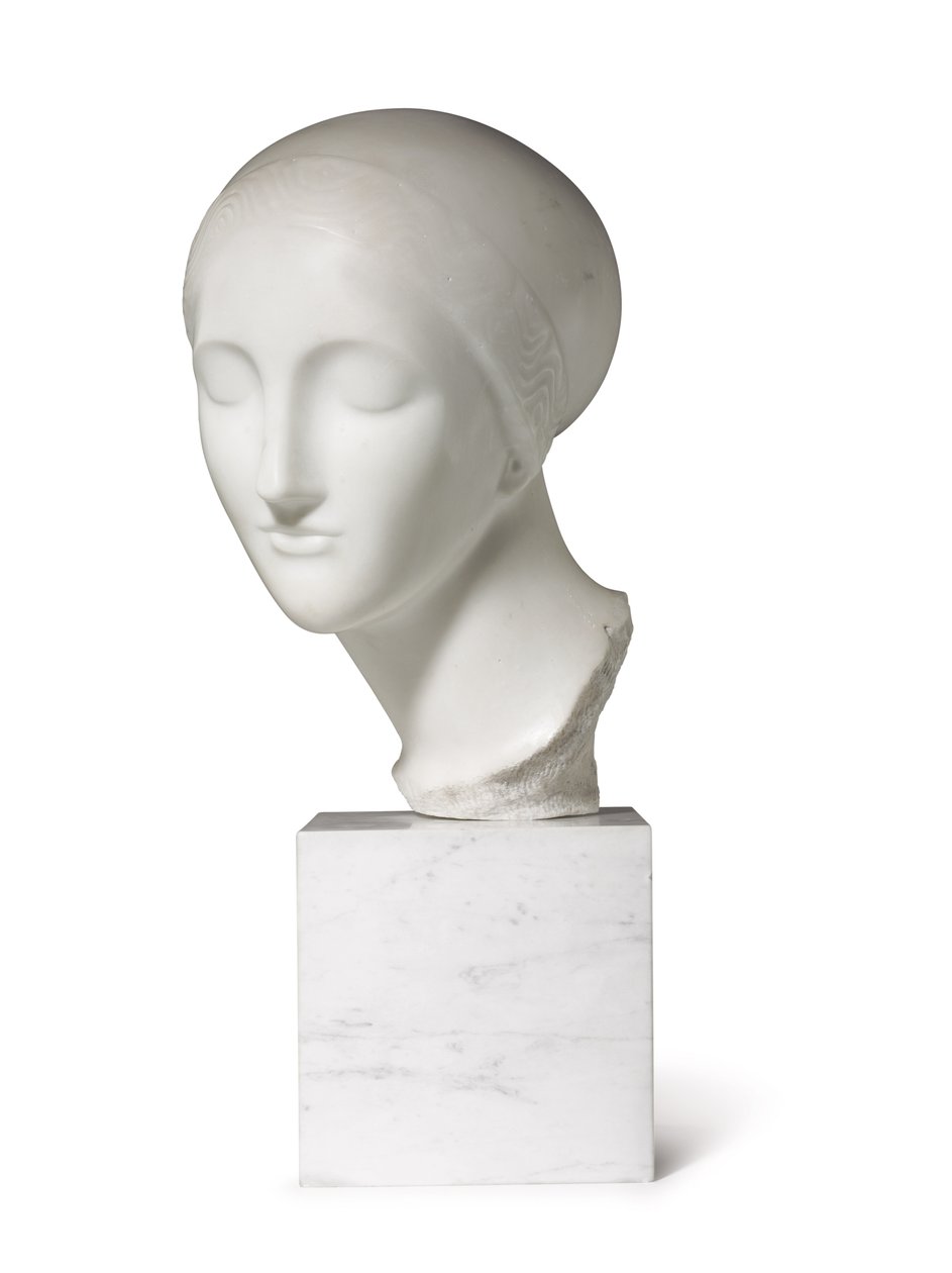 Early Ideal Head (La Mysterieuse), c.1916-17 (marmor) av Elie Nadelman