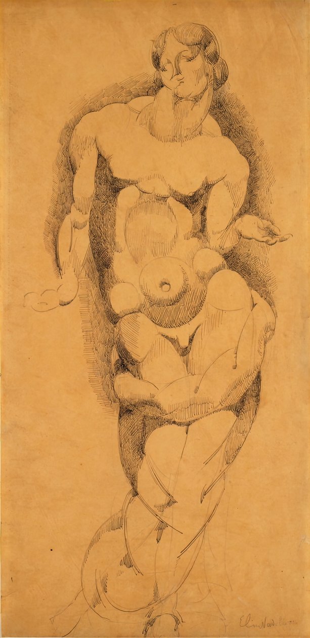 Stående naken man, ca. 1909. av Elie Nadelman