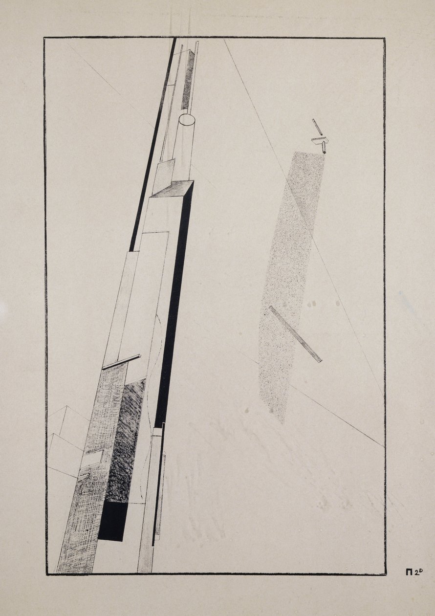 Proun 2 D av Eliezer Markowich Lissitzky