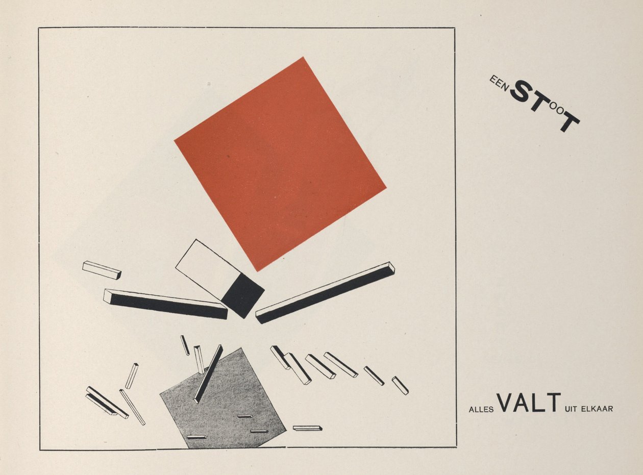 Om två kvadrater, 1922. av Eliezer Markowich Lissitzky