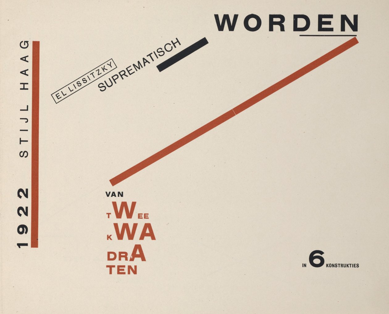 Om två kvadrater, 1922. av Eliezer Markowich Lissitzky